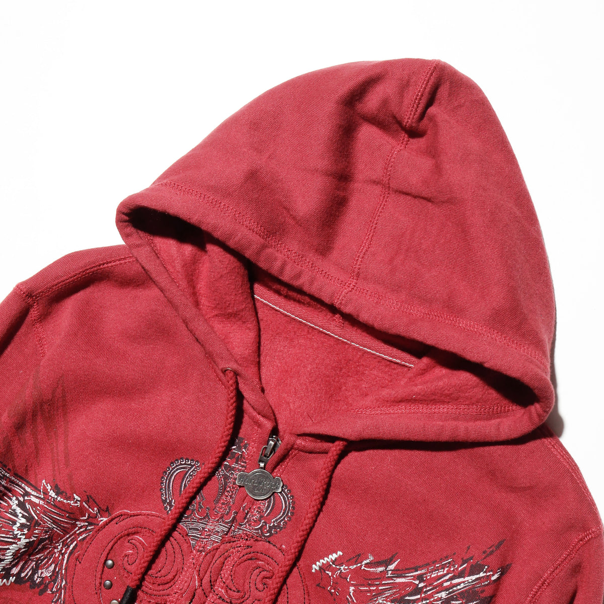 vintage hard rock cafe love/wing zip hoodie