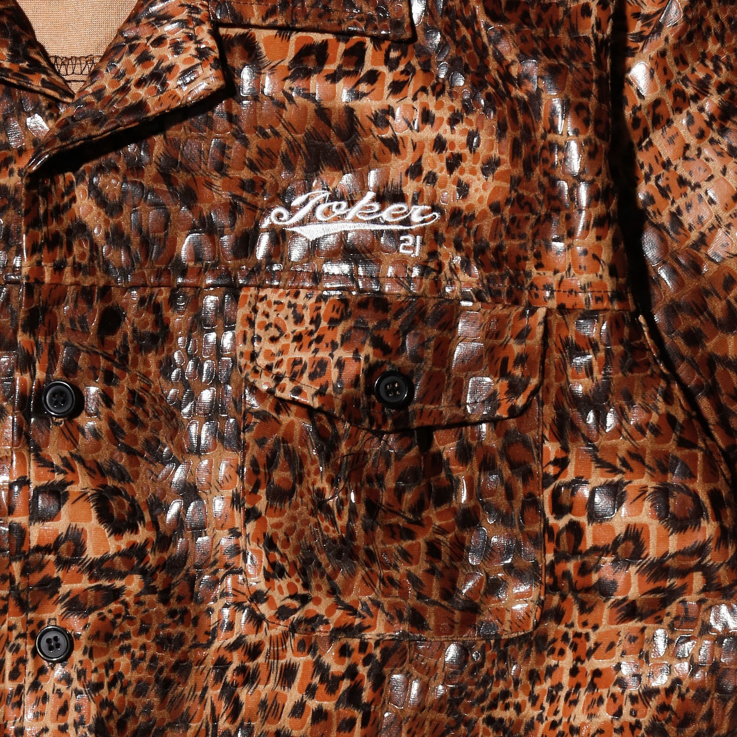 vintage joker enamel leopard h/s shirt