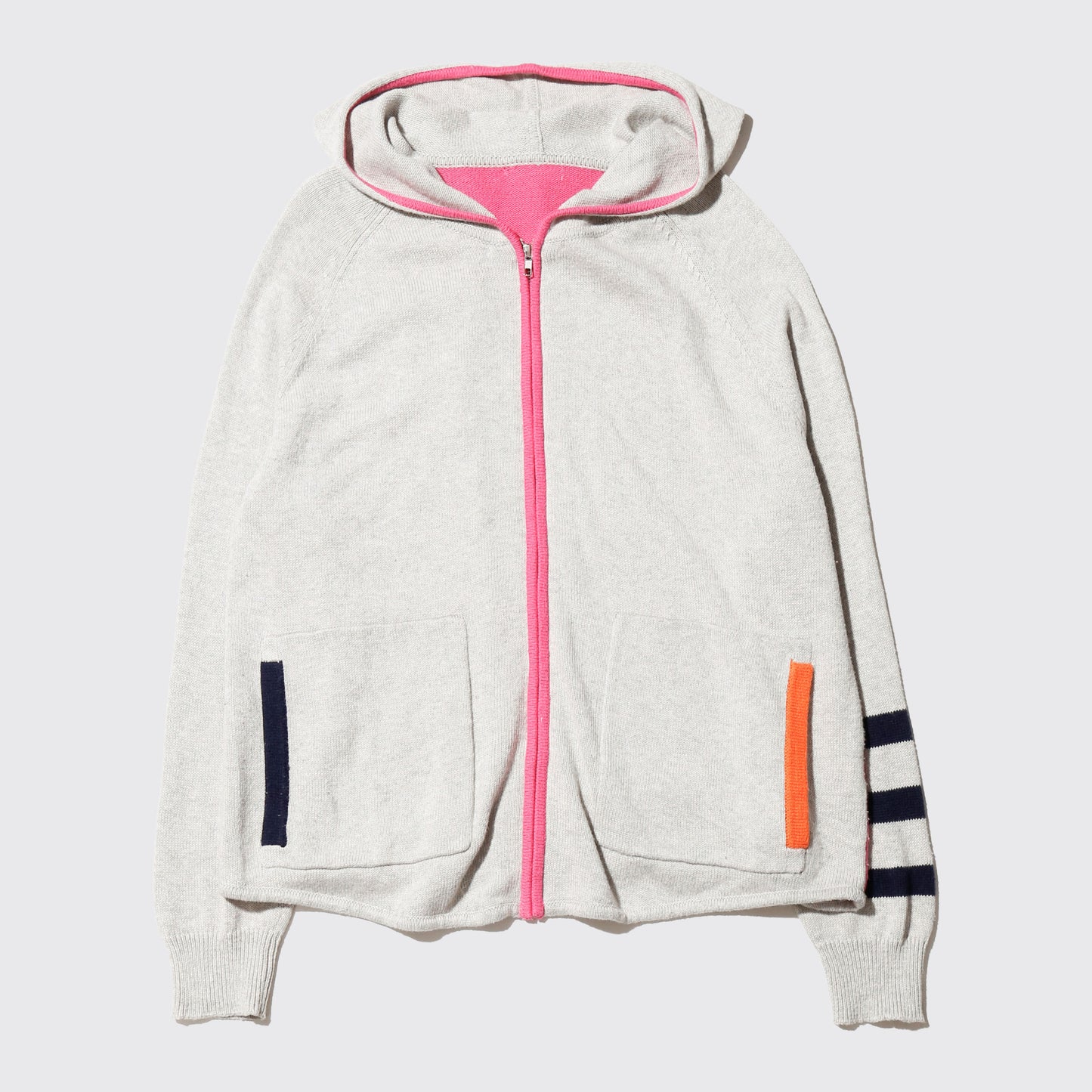 vintage switch knit hoodie