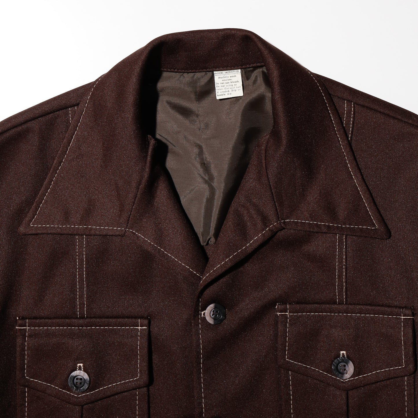 vintage 70's cropped poly trucker jacket