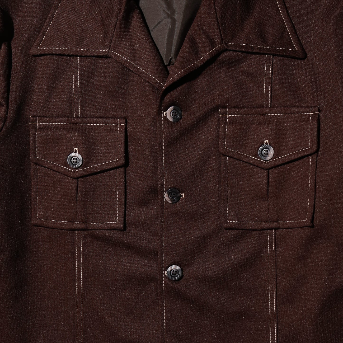 vintage 70's cropped poly trucker jacket