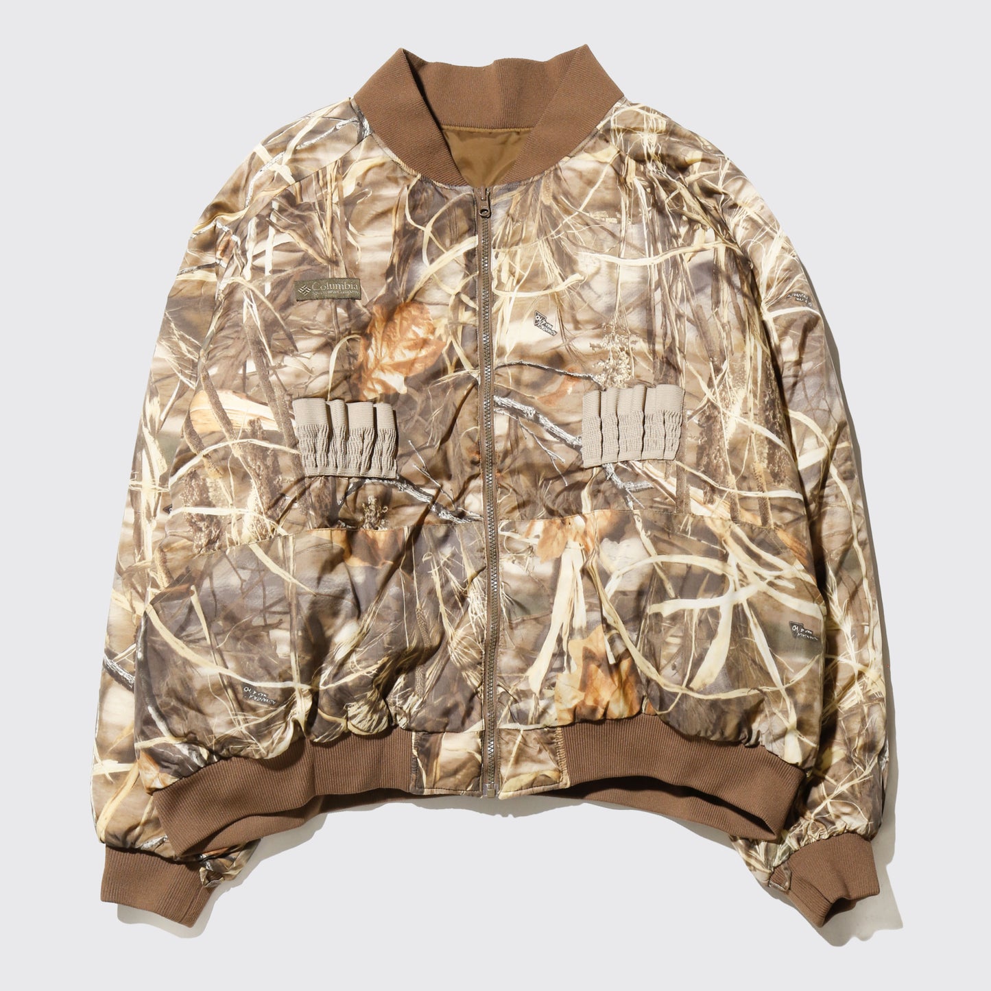 vintage columbia tree camo wide hunting jacket