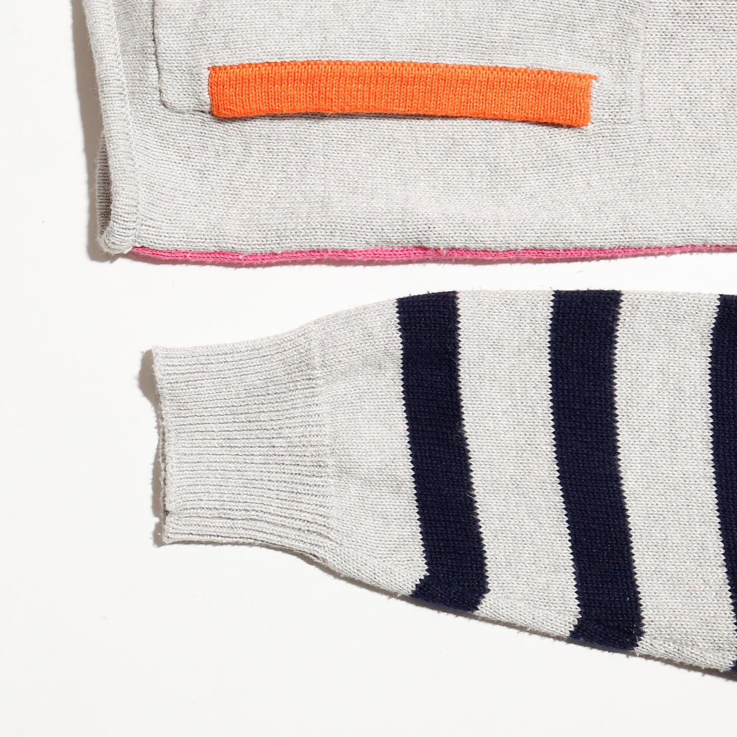 vintage switch knit hoodie