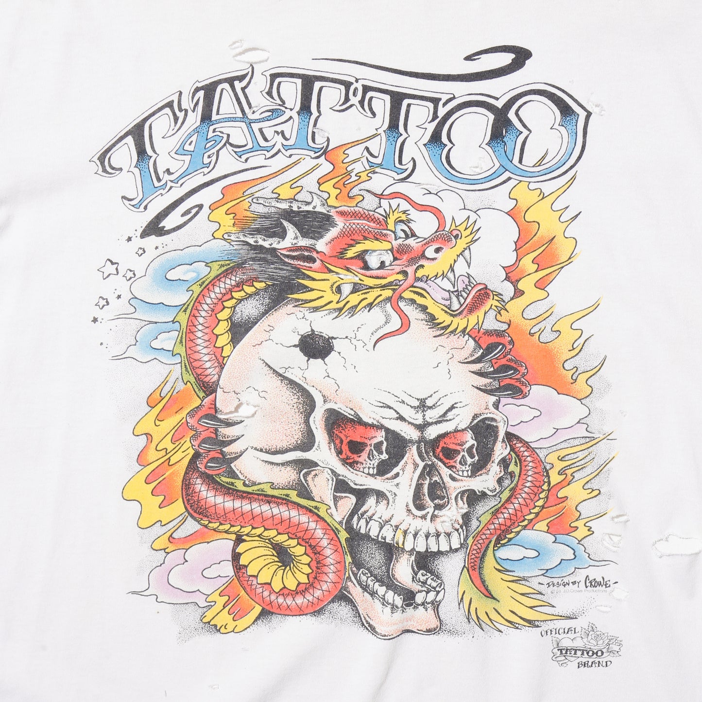 vintage 1988's J.D. Crowe tatto broken t-shirt