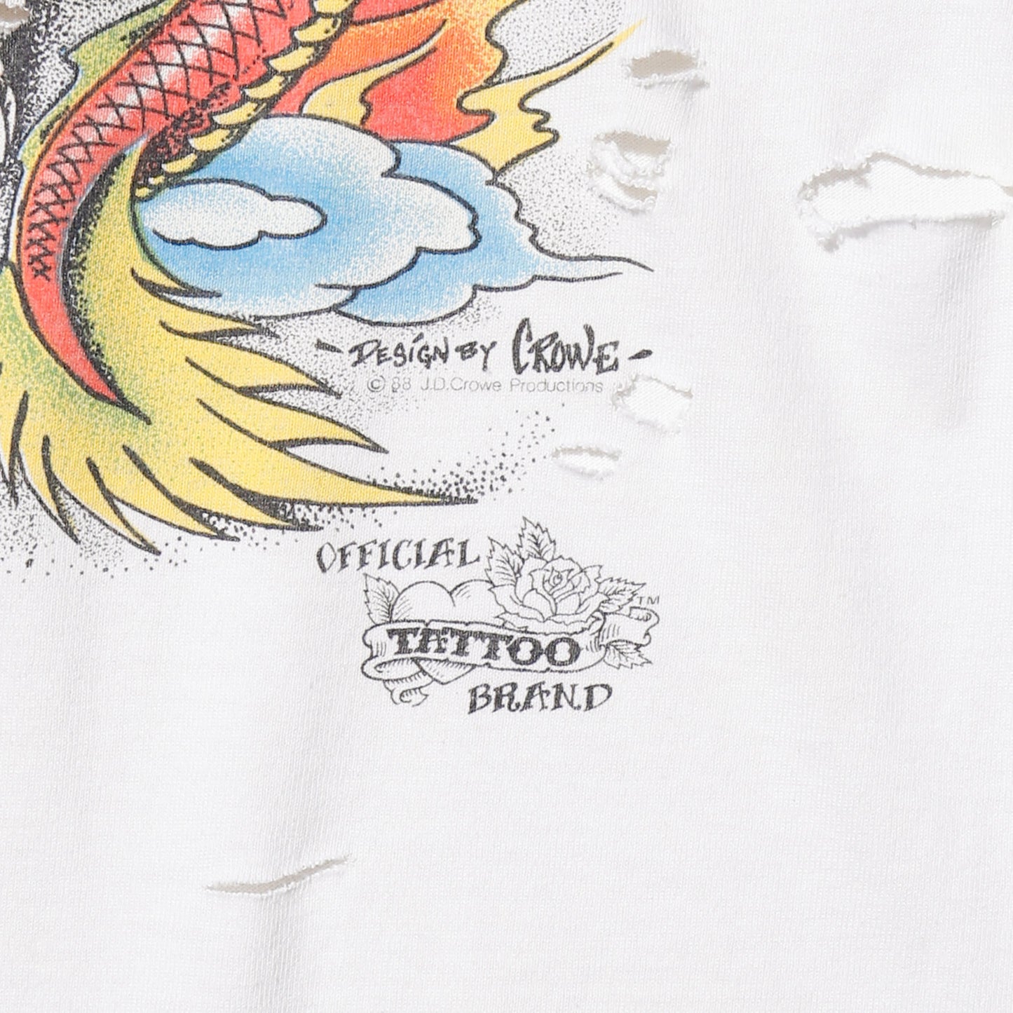 vintage 1988's J.D. Crowe tatto broken t-shirt