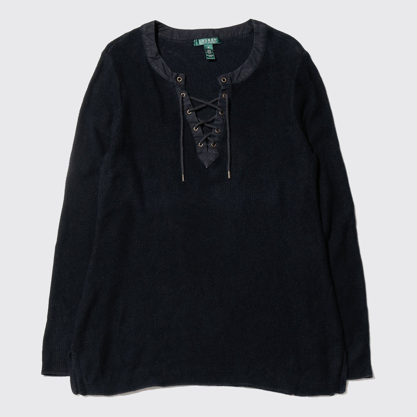 vintage lauren ralph lauren lace up thermal l/s