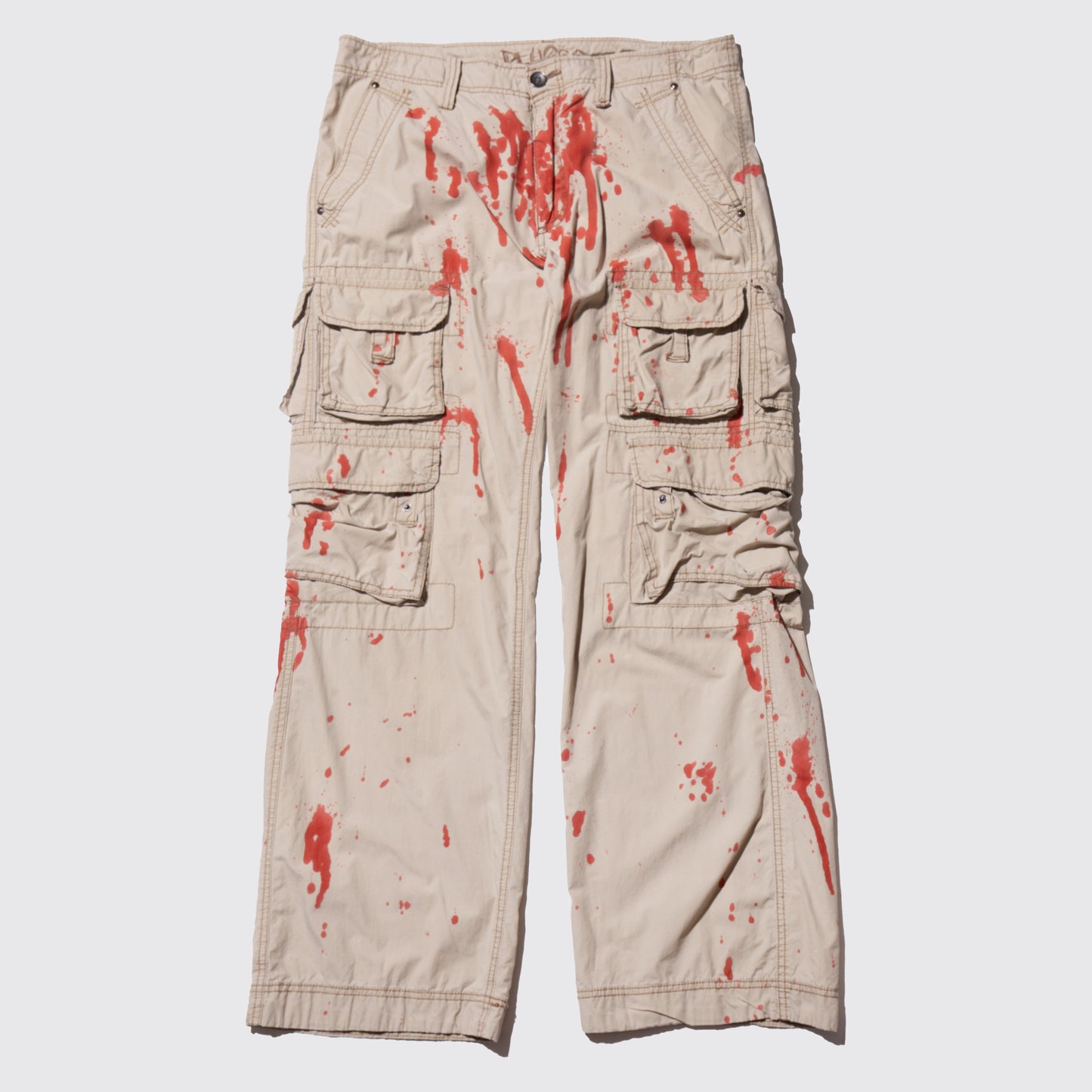 vintage painted cargo trouser
