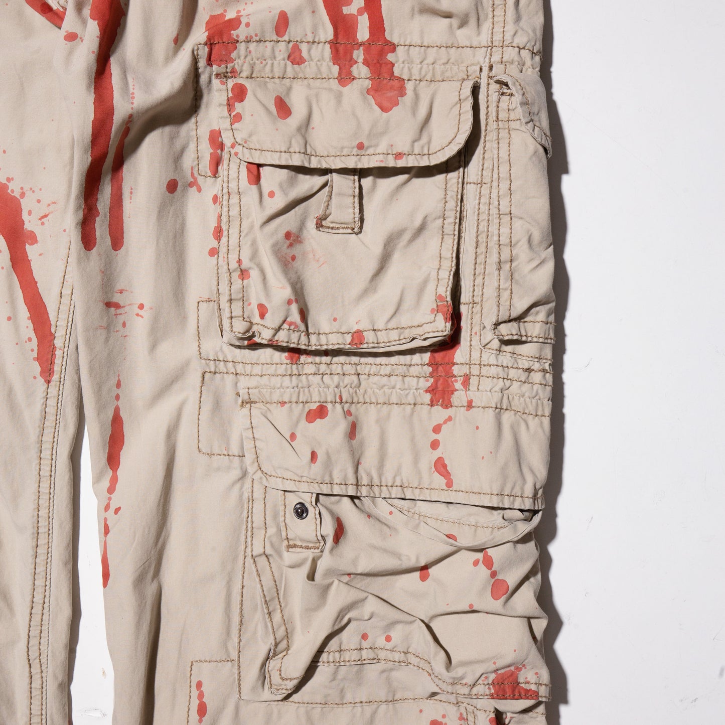 vintage painted cargo trouser