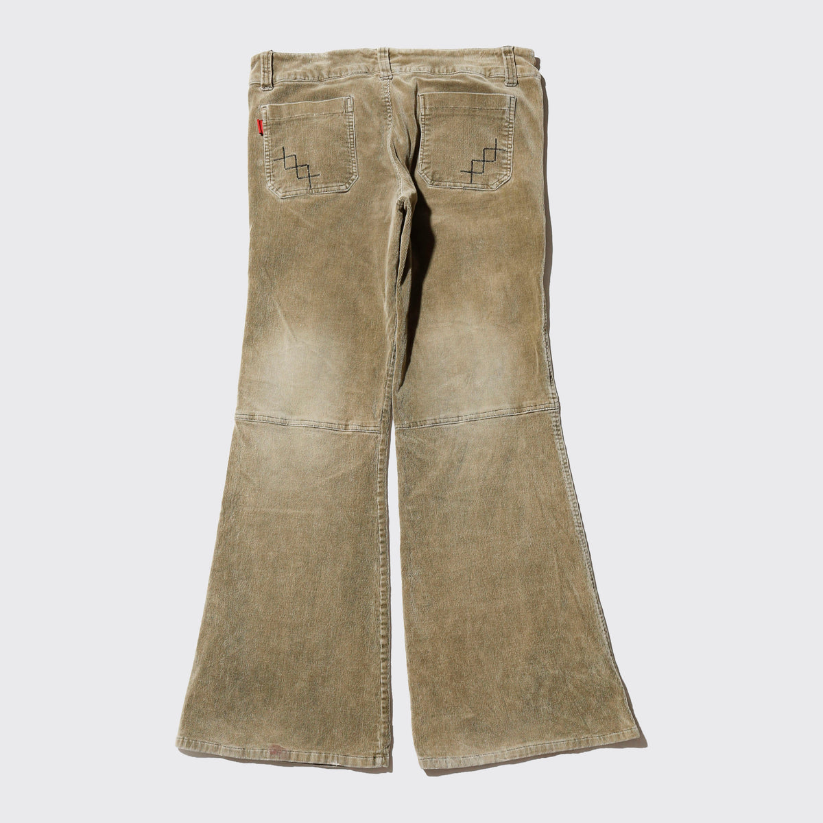 vintage trip nyc low rise faded corduroy flare trousers