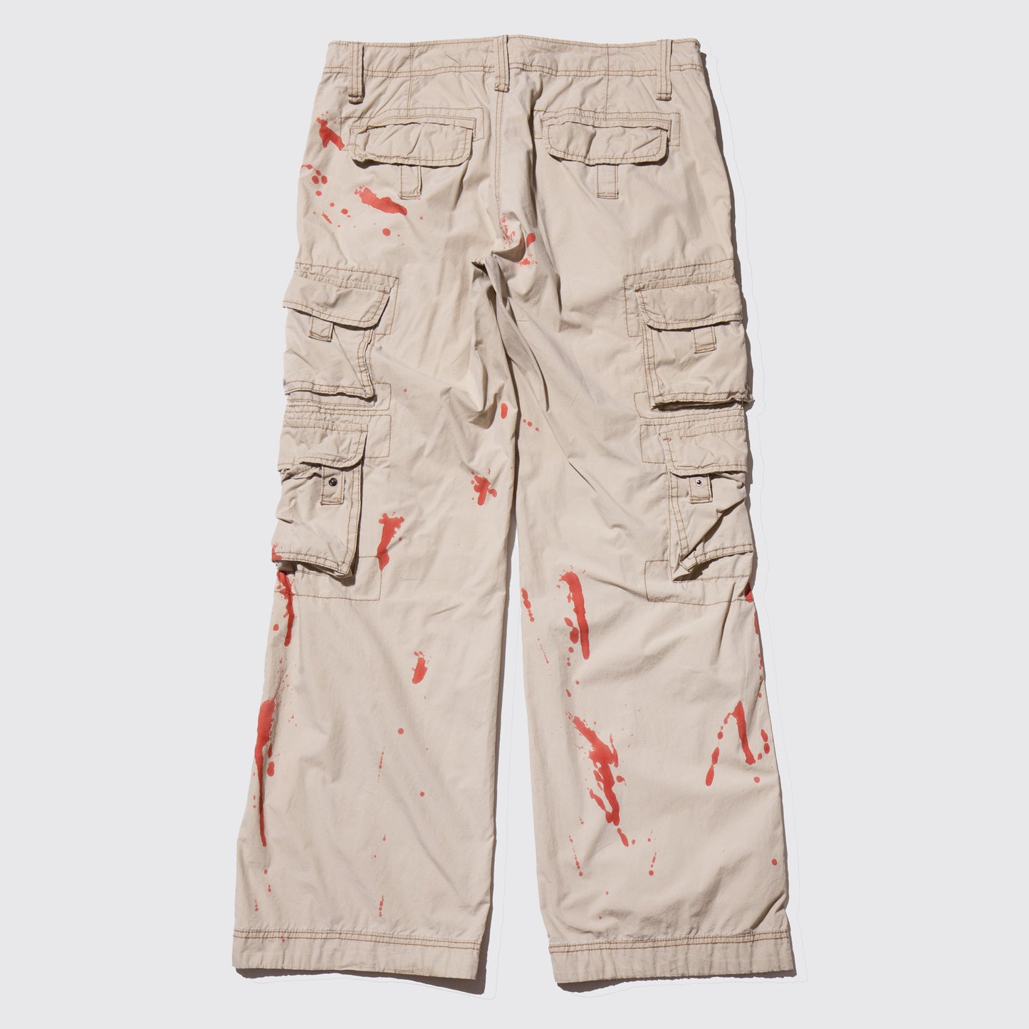 vintage painted cargo trouser