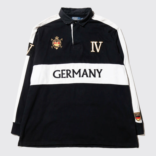vintage 00's polo ralph lauren germany emblem rugger shirt