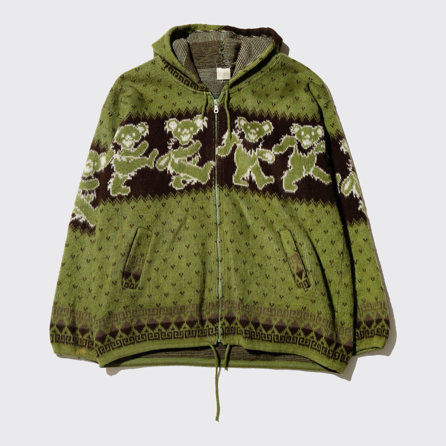 vintage dead bear alpaca wool hoodie