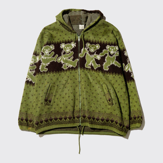 vintage dead bear alpaca wool hoodie