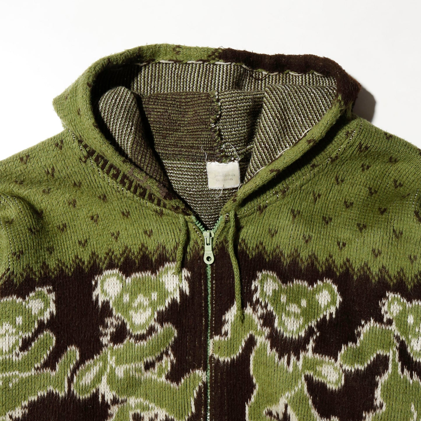 vintage dead bear alpaca wool hoodie