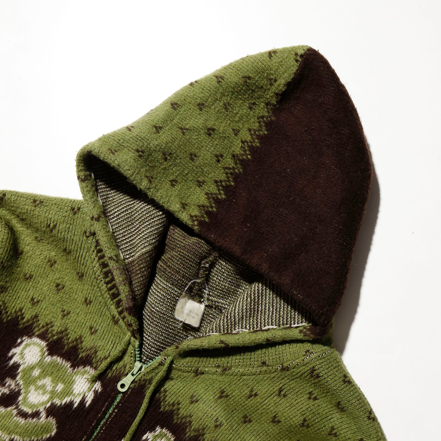 vintage dead bear alpaca wool hoodie