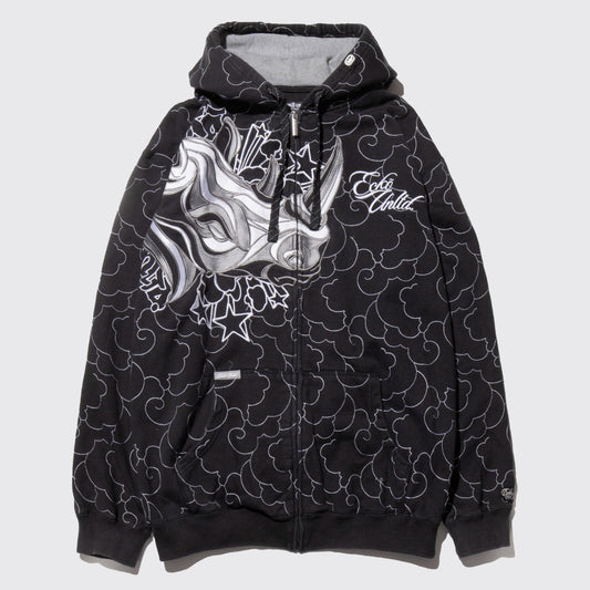 vintage ecko unltd. rhino broderie loose hoodie