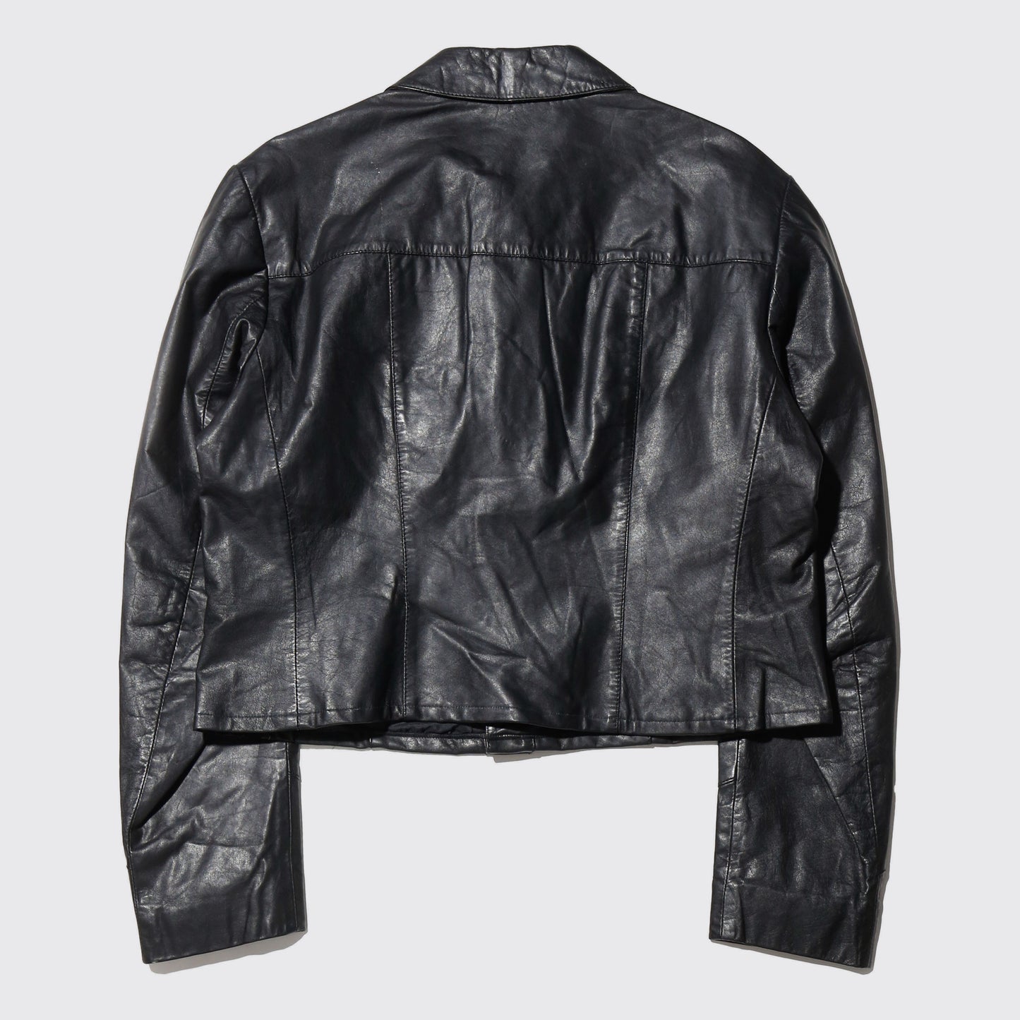 vintage 70's studs leather trucker jacket