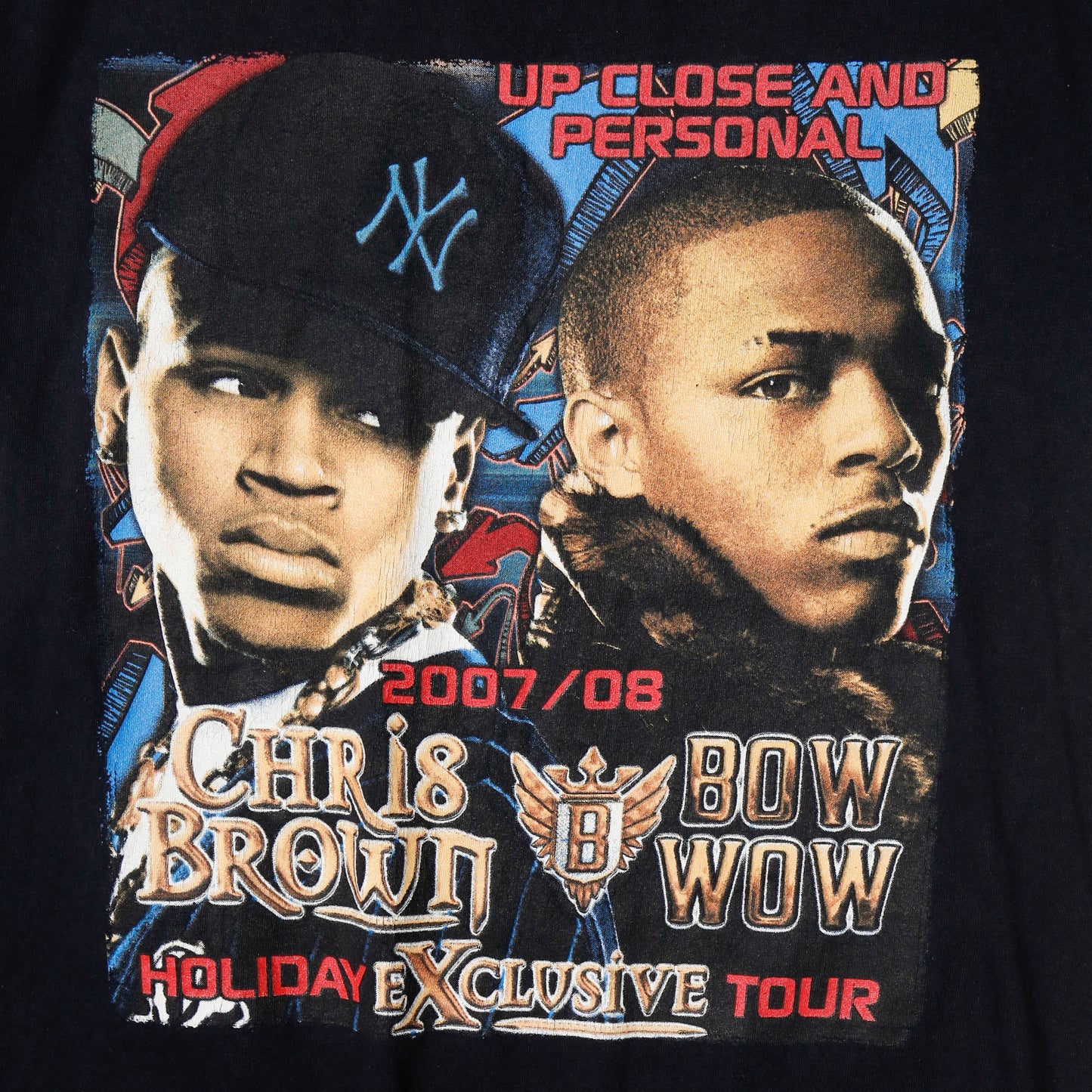 vintage 2007/2008s Chris Brown BOW WOW exclusive tour t-shirt , with SOULJA BOY etc.