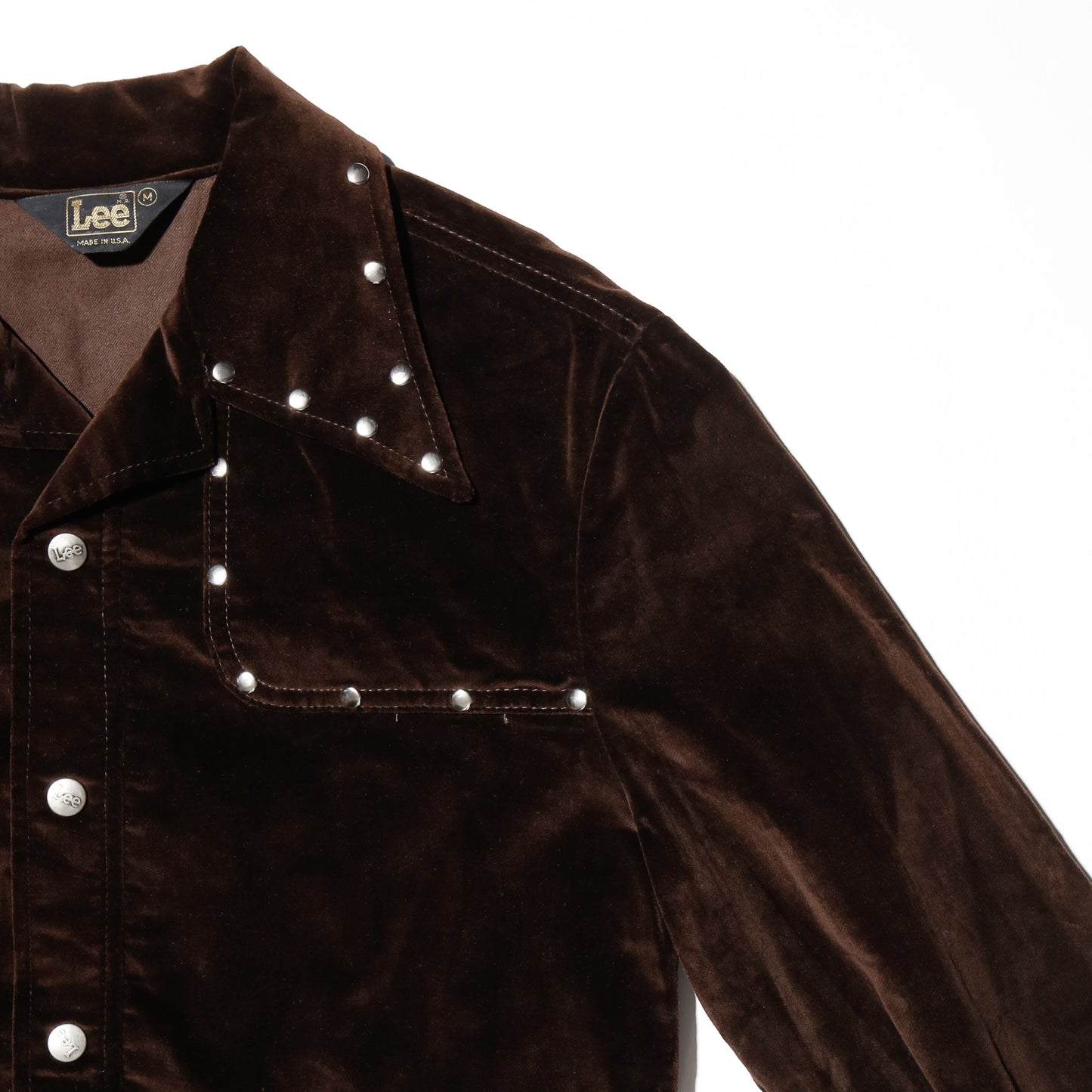 vintage 70's lee studs velvet trucker jacket