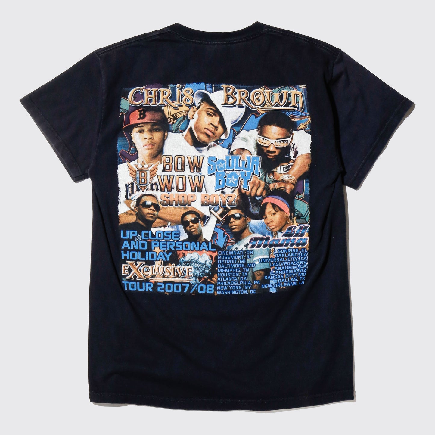 vintage 2007/2008s Chris Brown BOW WOW exclusive tour t-shirt , with SOULJA BOY etc.