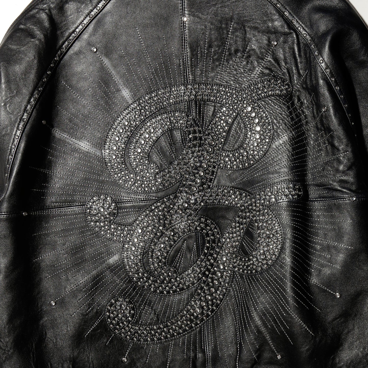 vintage pelle pelle pp rhinestone leather jacket