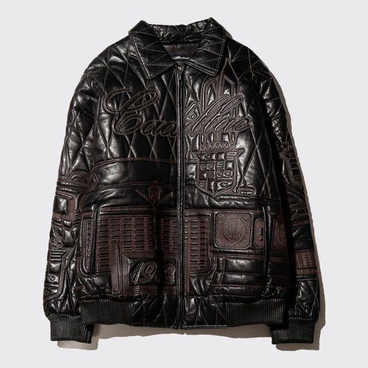 vintage pelle pelle marc buchanan cadillac quilted leather jacket