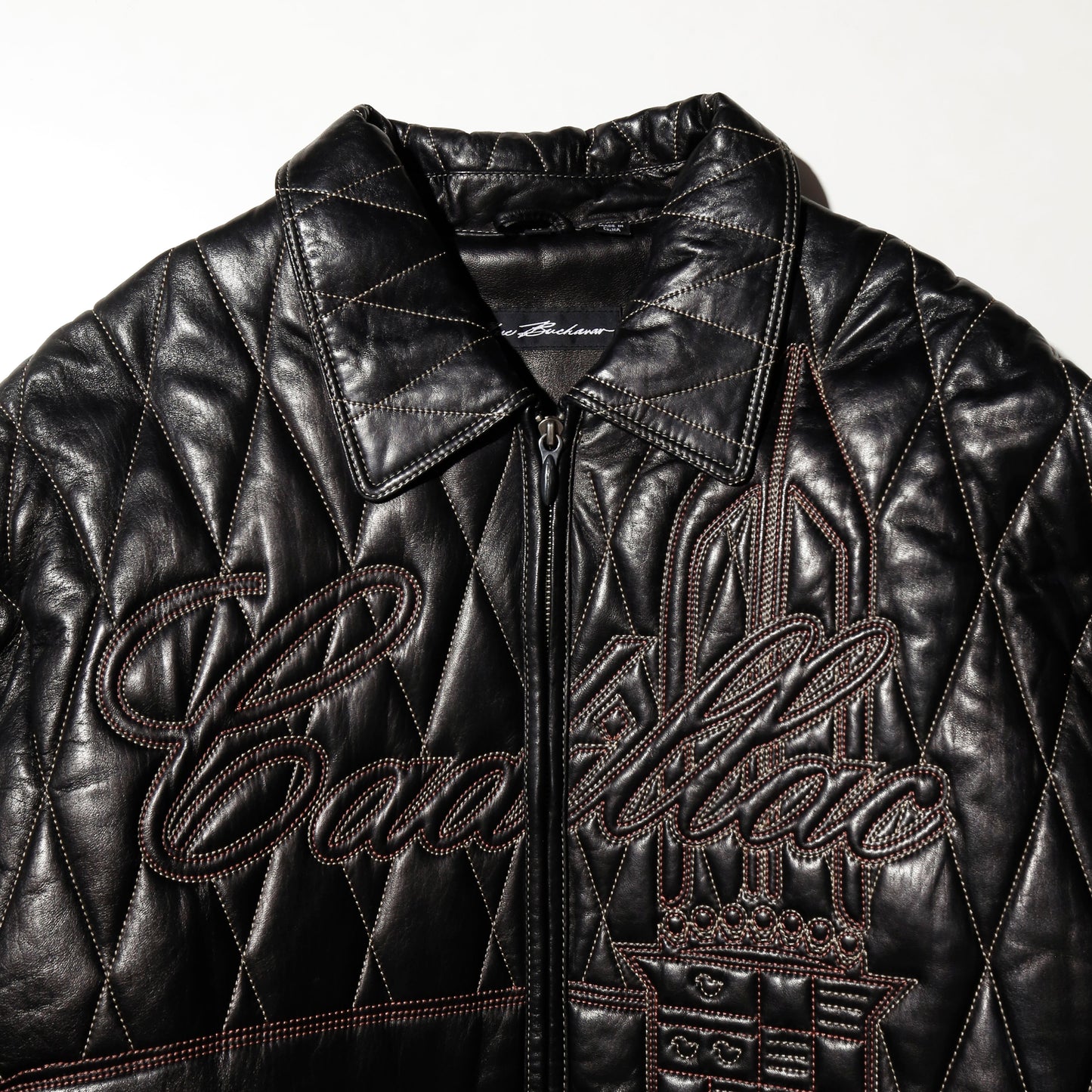 vintage pelle pelle marc buchanan cadillac quilted leather jacket
