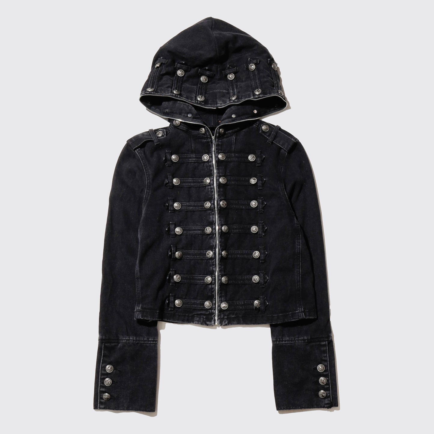 *one-off hooded napoleon jacket