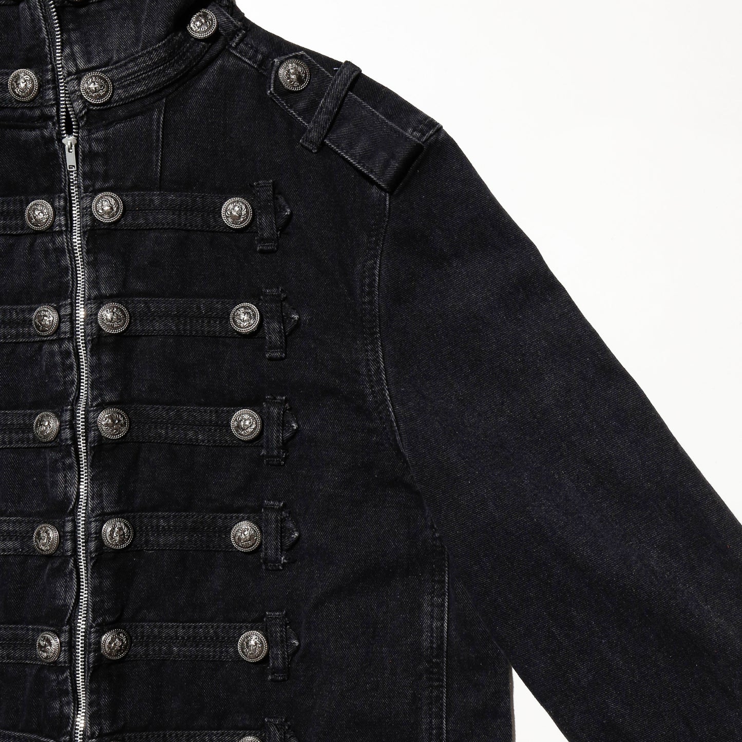 *one-off hooded napoleon jacket