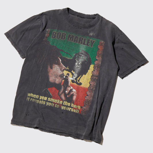 vintage 00's Bob Marley broken t-shirt