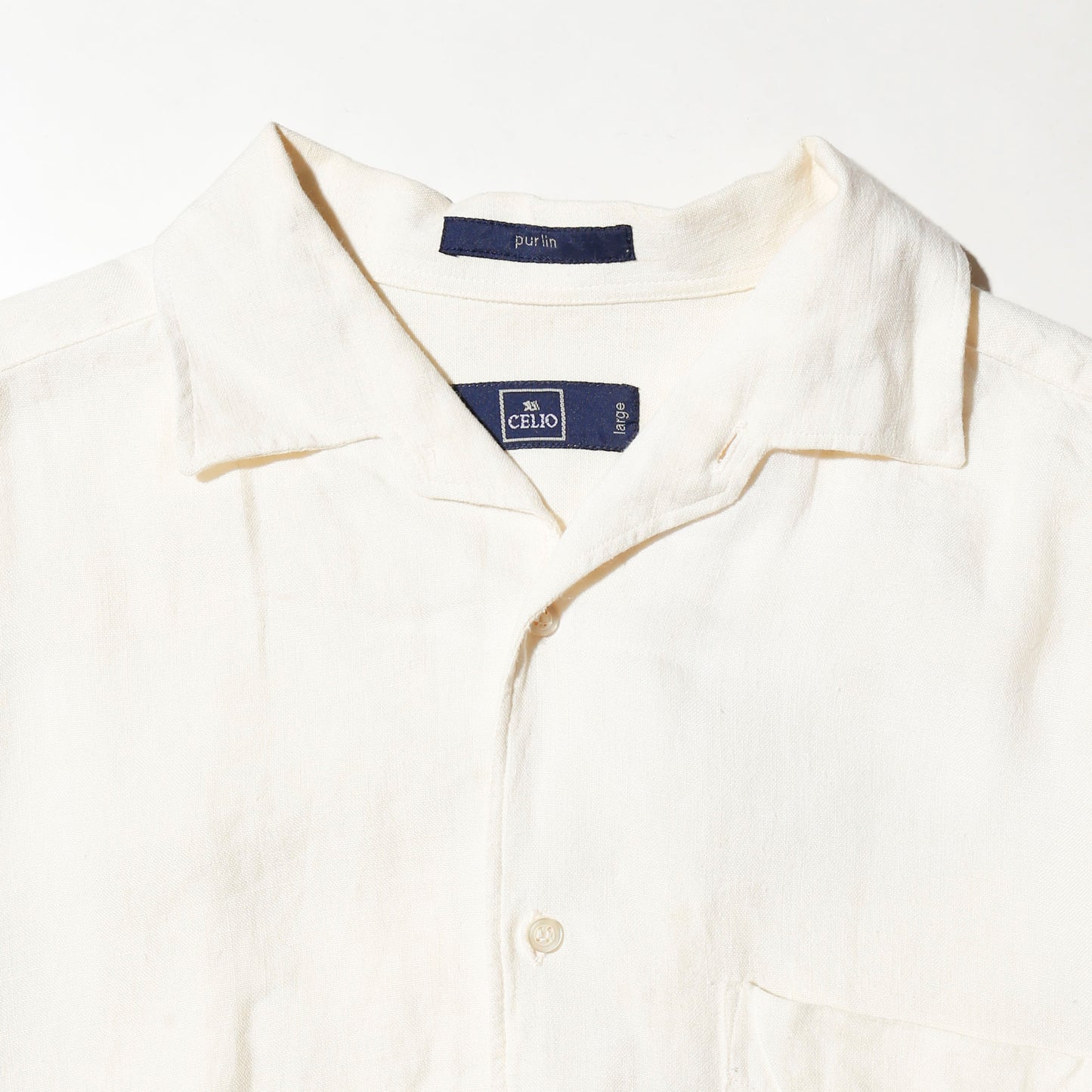 vintage euro open collar shirt