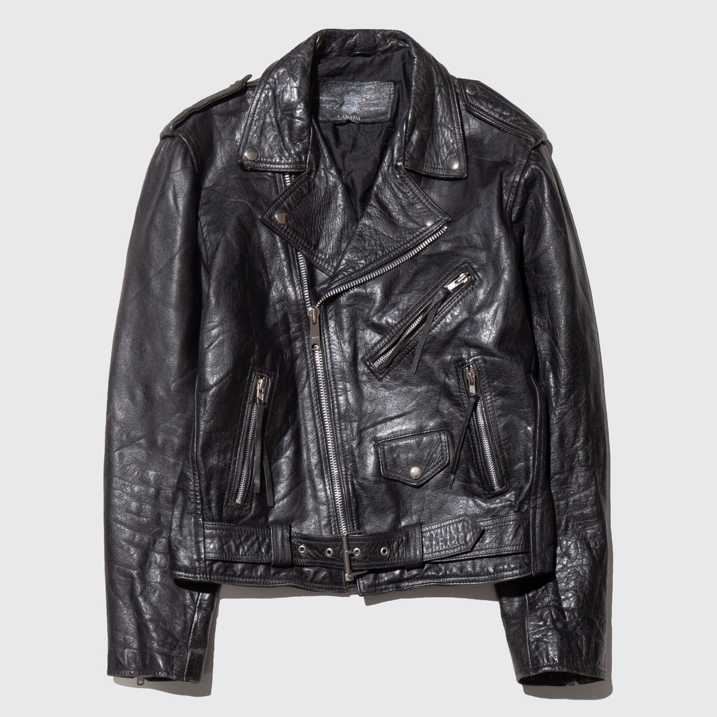 vintage back fringe riders leather jacket