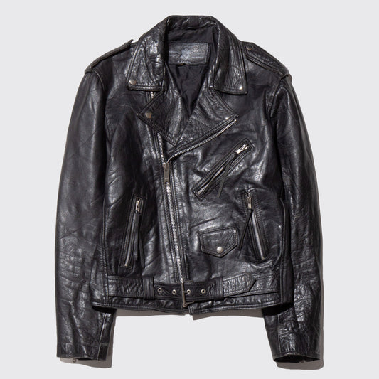 vintage back fringe riders leather jacket