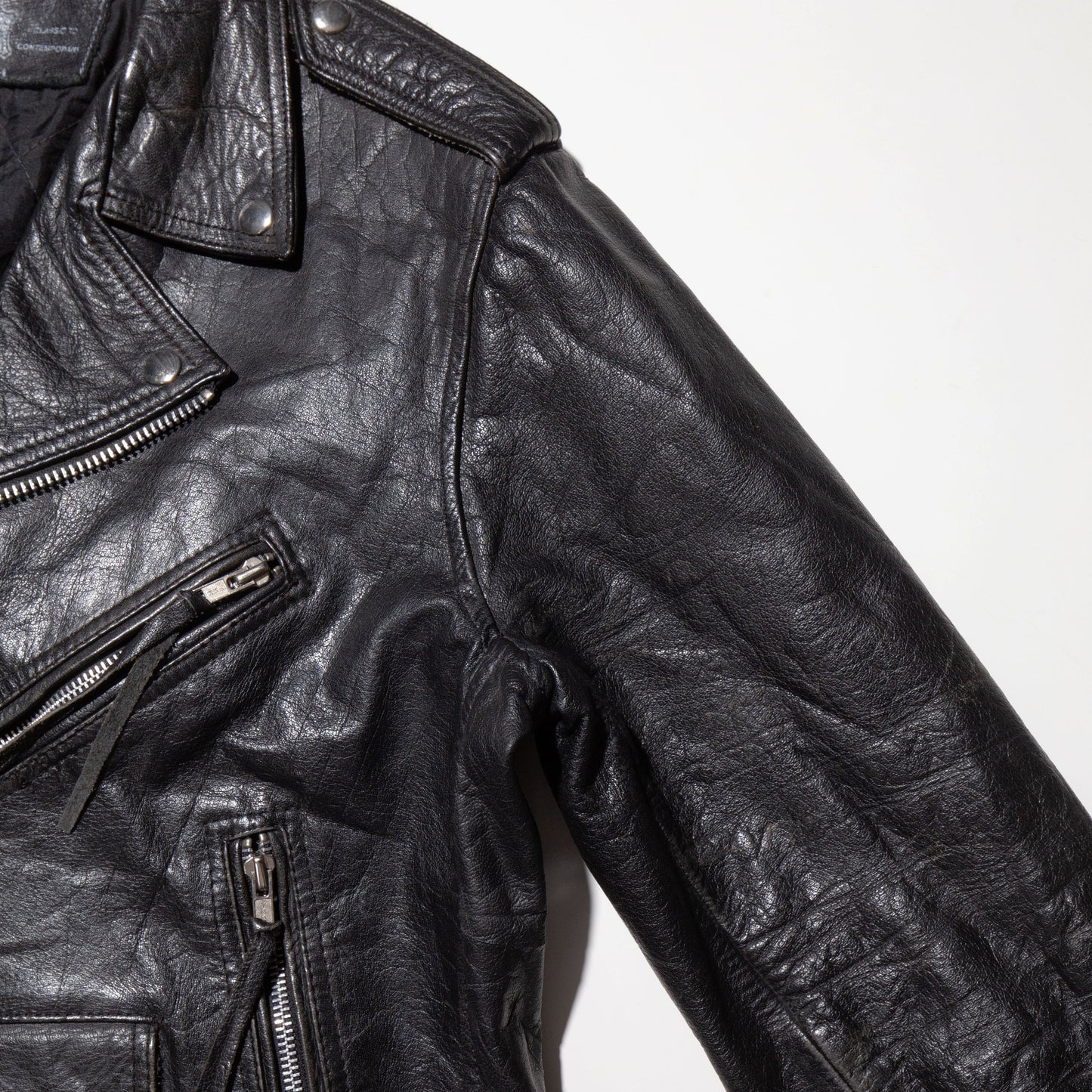 vintage back fringe riders leather jacket