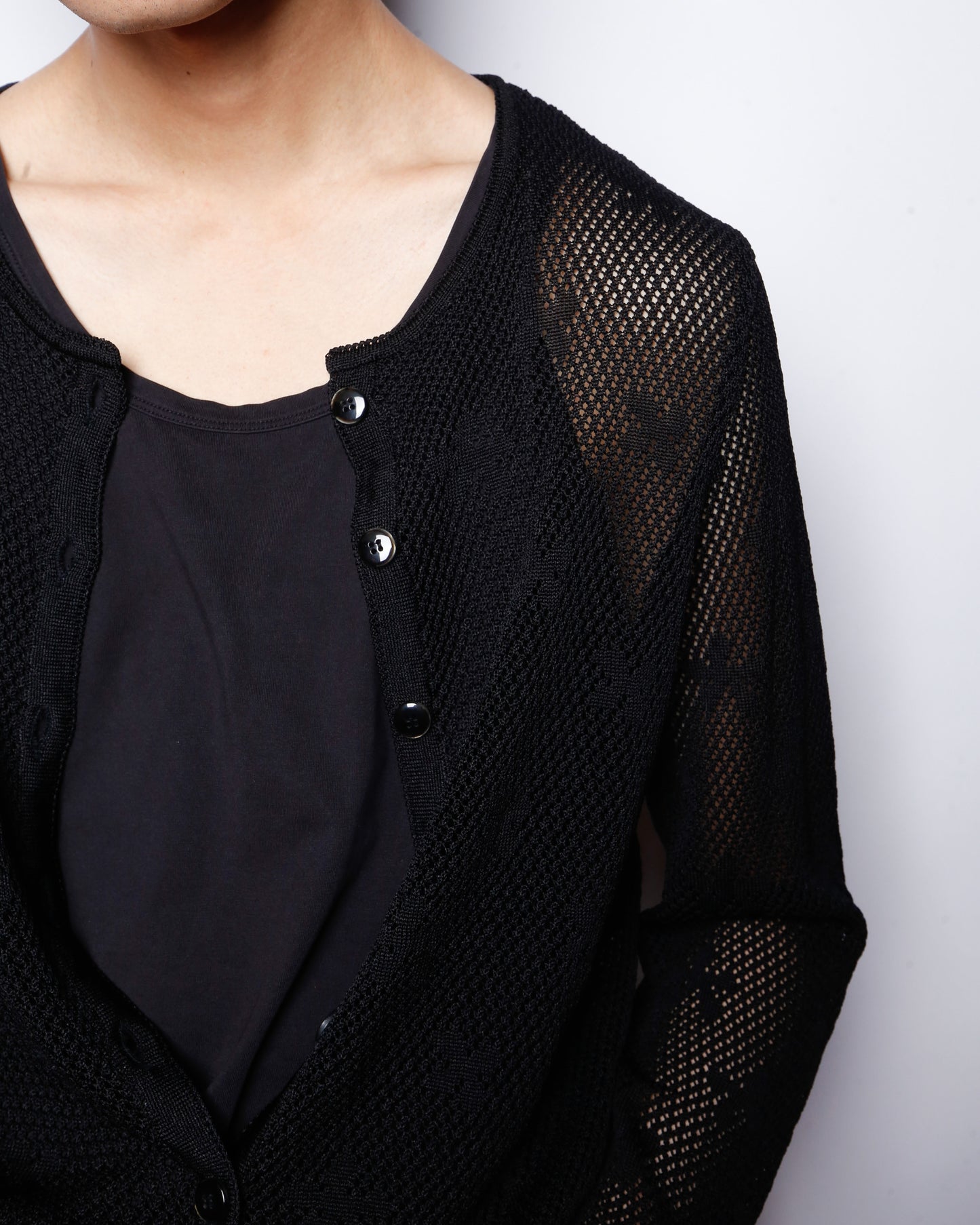 vintage flower mesh cardigan