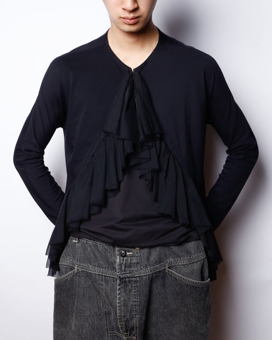 vintage antwerpen label jabot cardigan