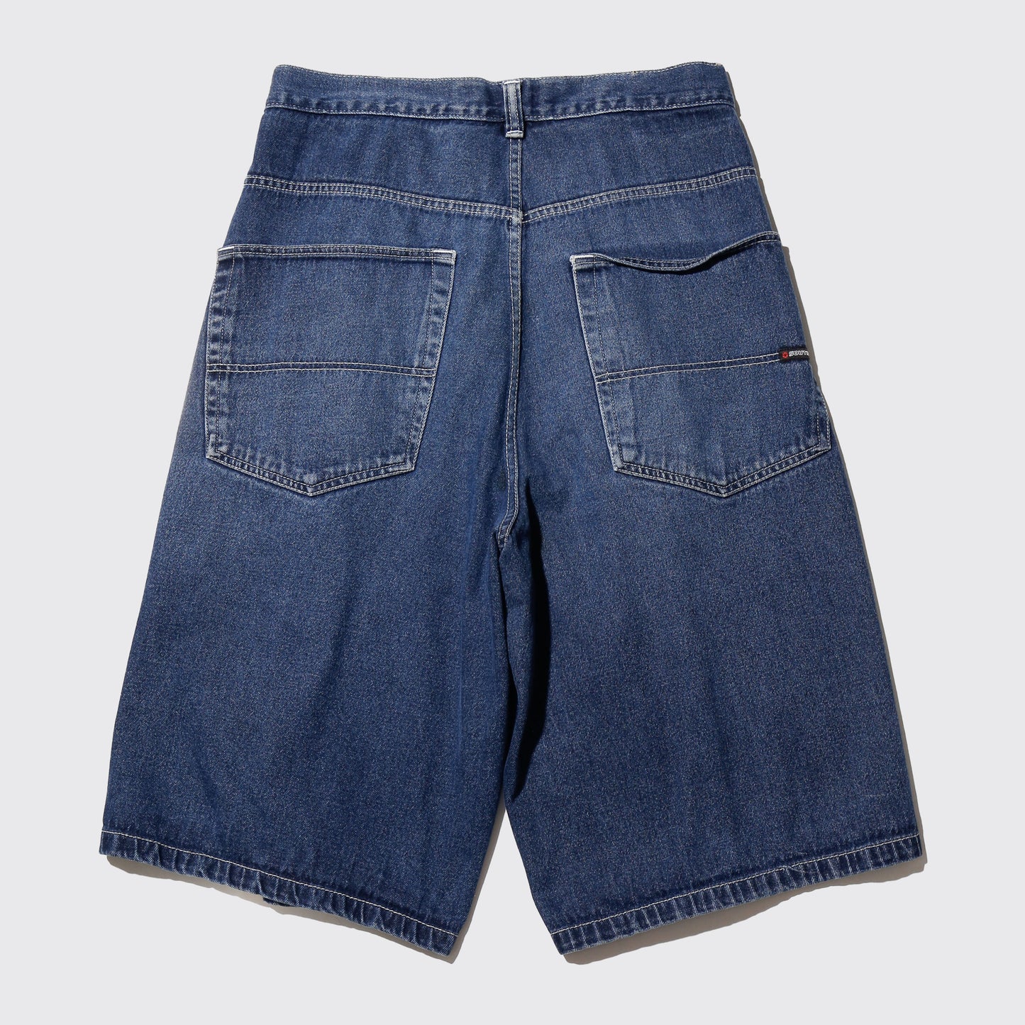 vintage south pole center tuck wide denim shorts