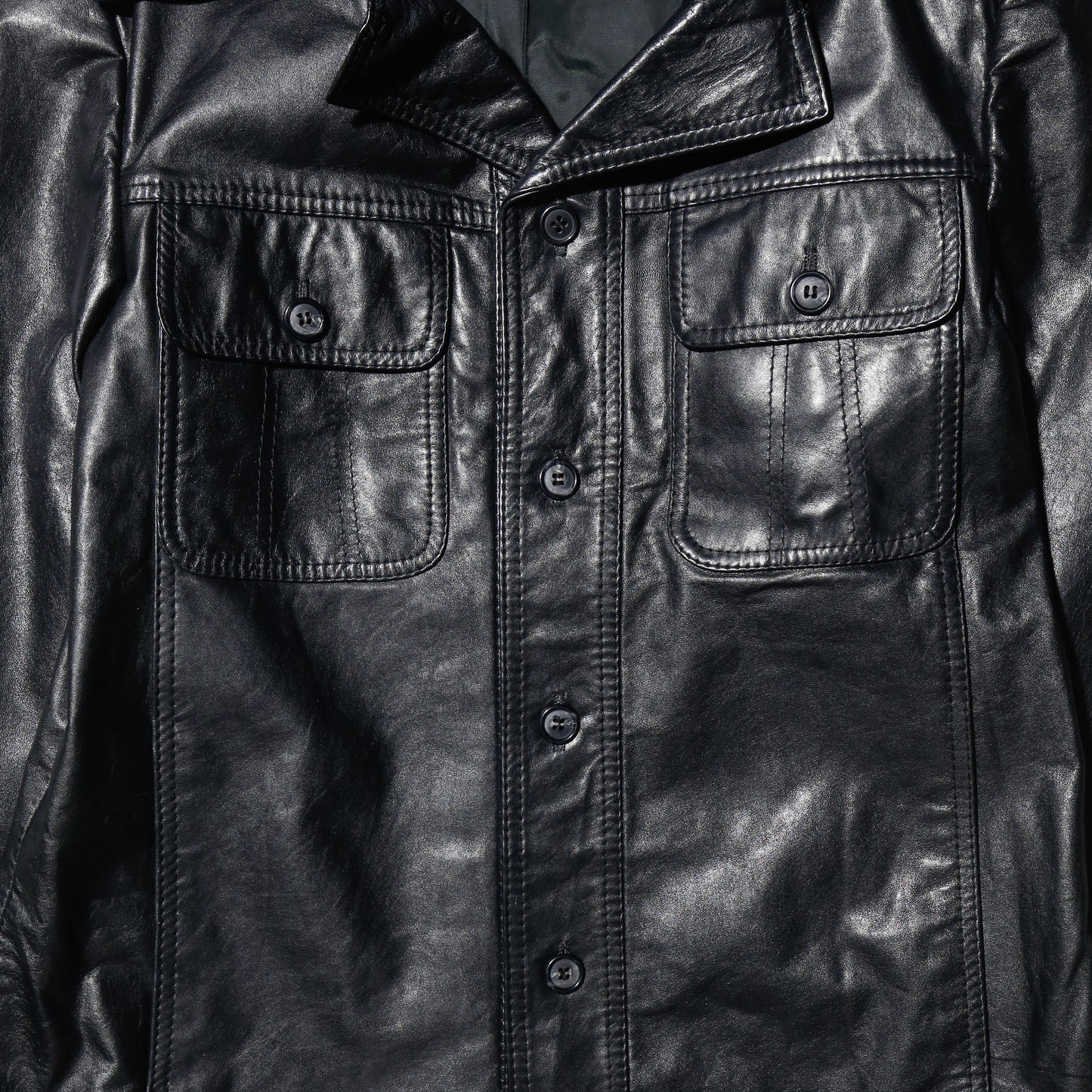 vintage suede collar leather trucker jacket