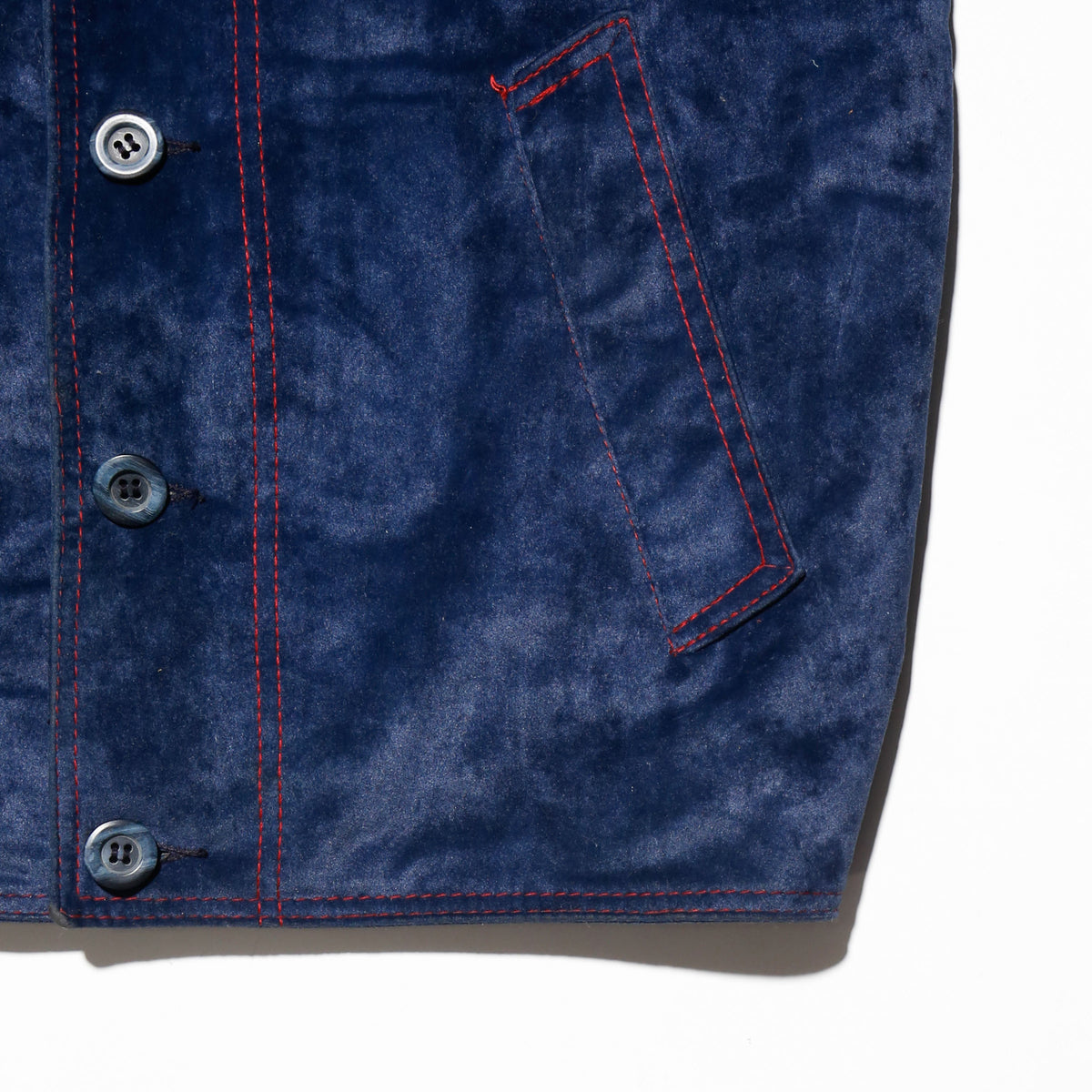 vintage 70's leather collar velvet trucker jacket