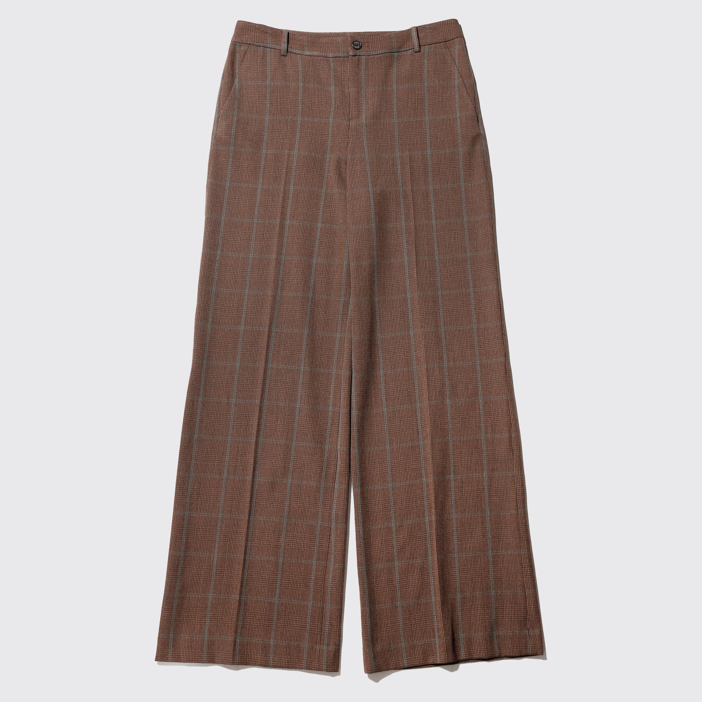 vintage chaps lowrise check wide slacks