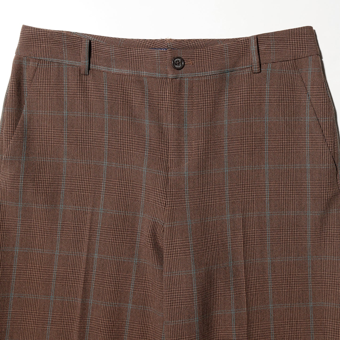 vintage chaps lowrise check wide slacks