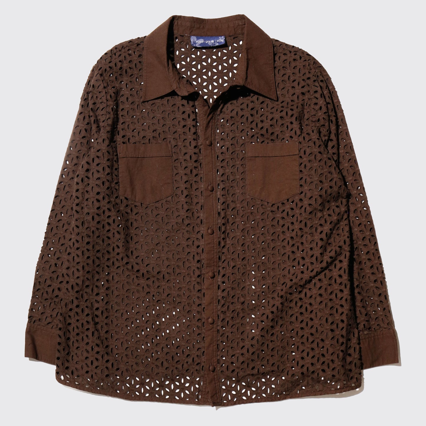 vintage flower eyelet shirt