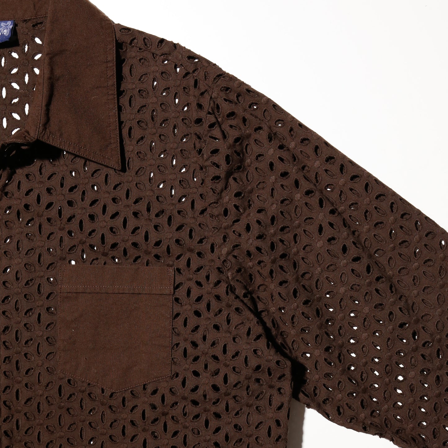vintage flower eyelet shirt