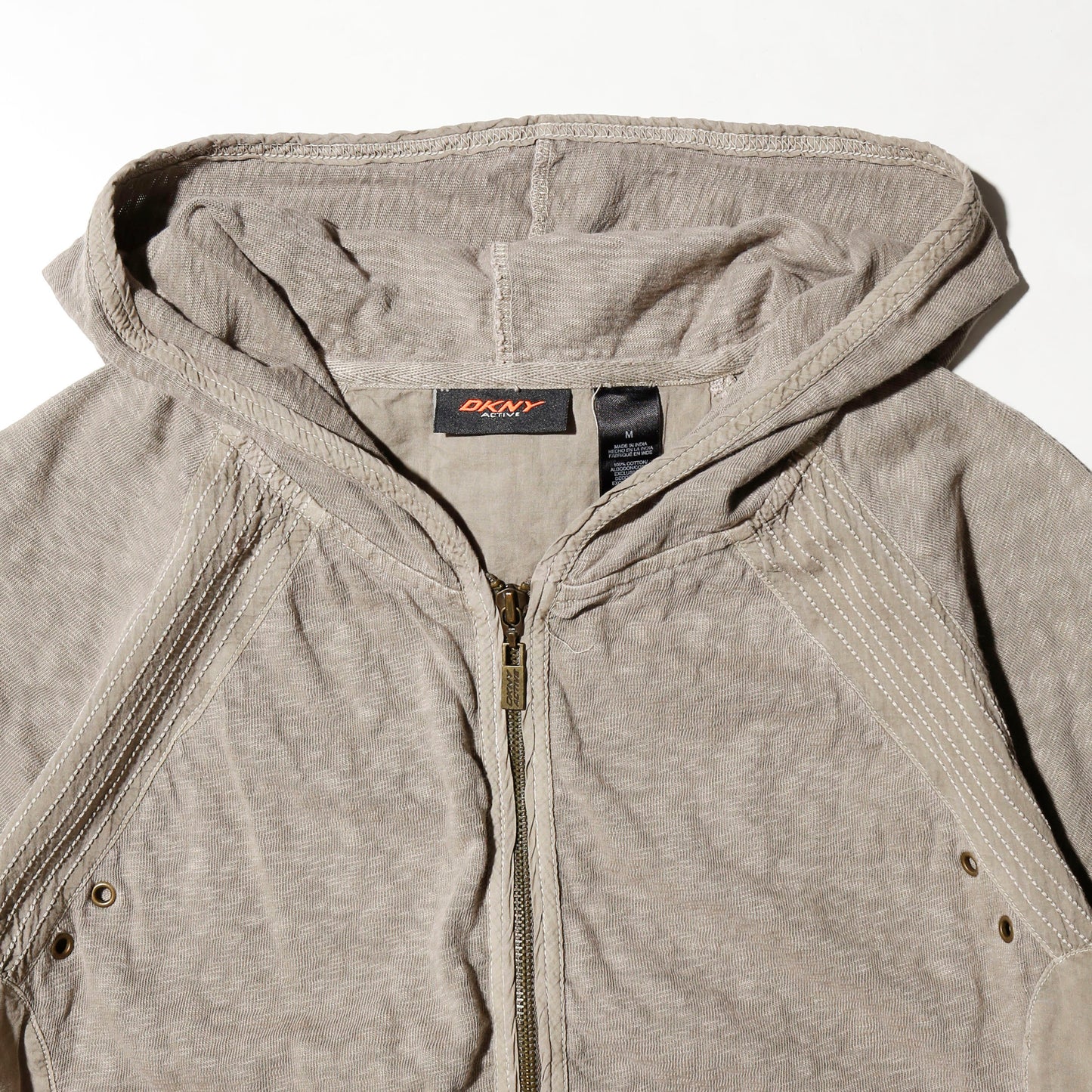 vintage donna karan ribbed h/s hoodie