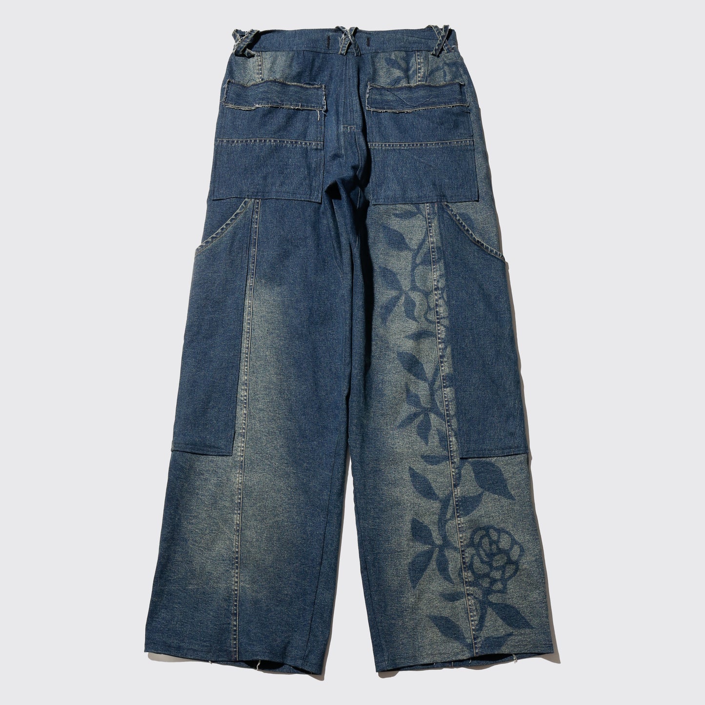 vintage faded rose rebuild wide jeans