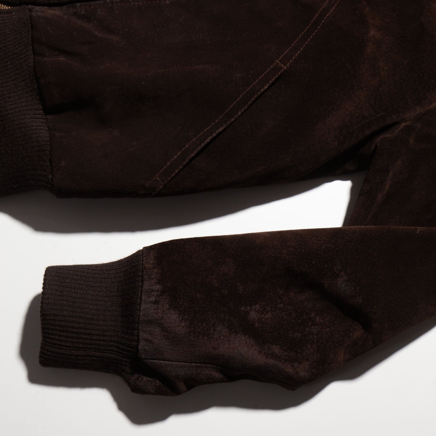 vintage rib suede leather jacket
