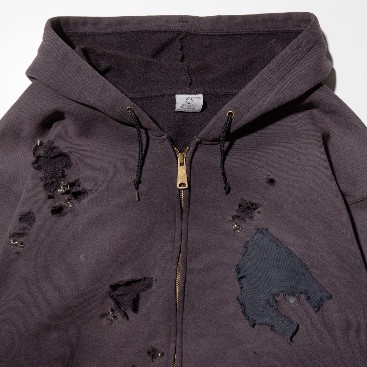 vintage studs broken hoodie