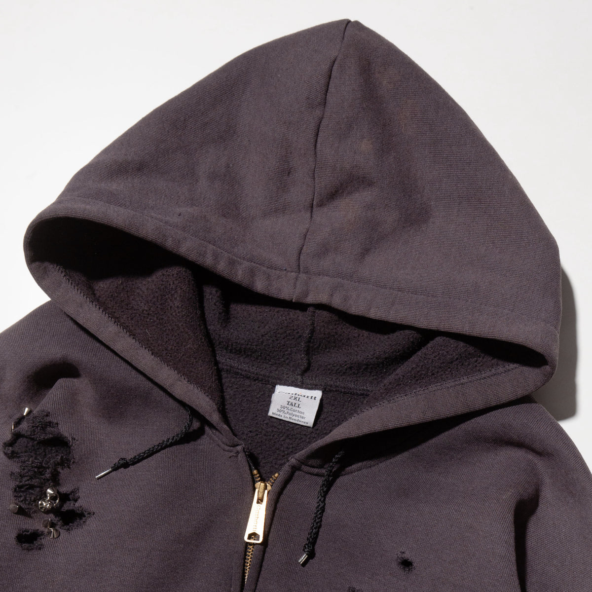 vintage studs broken hoodie