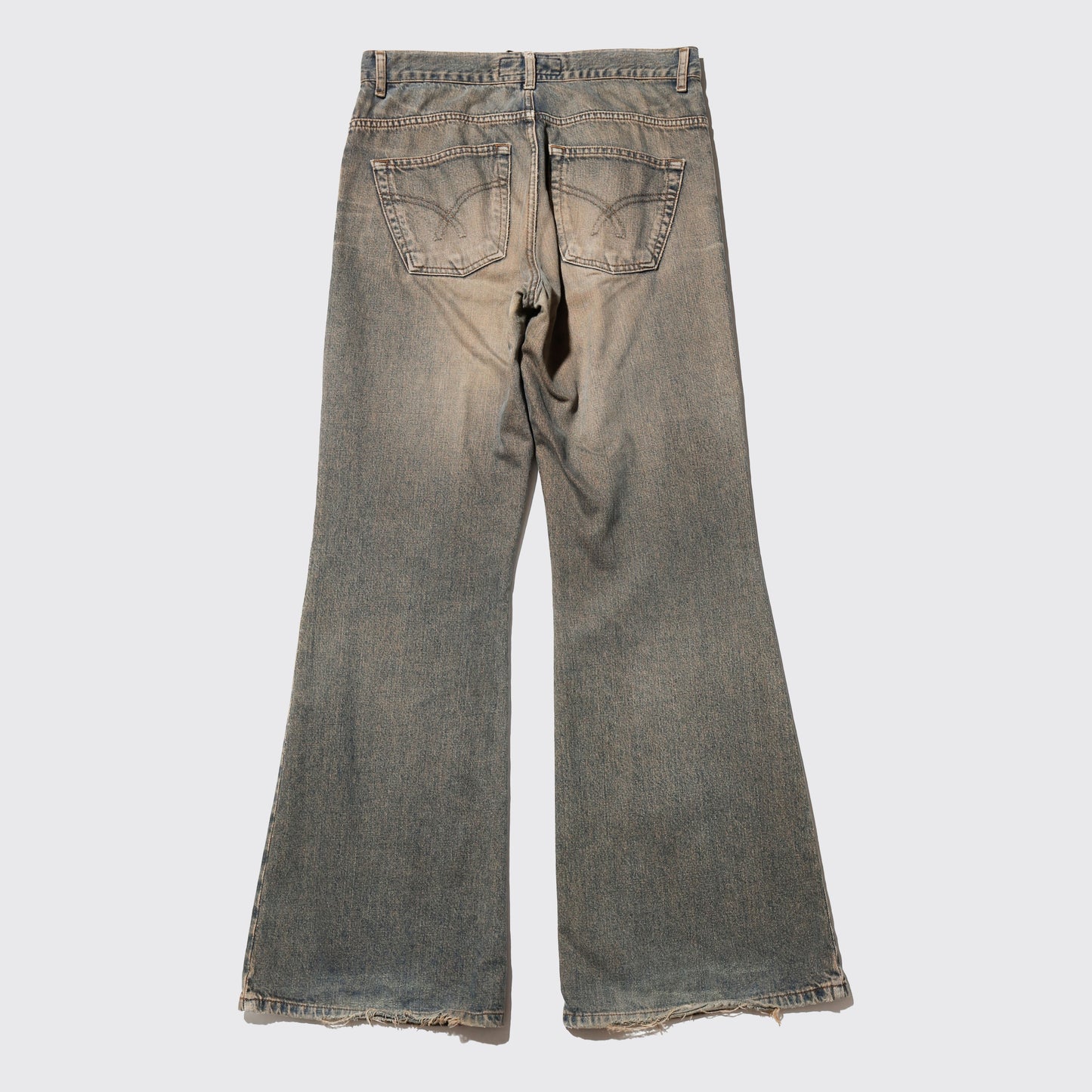vintage muddy flare jeans