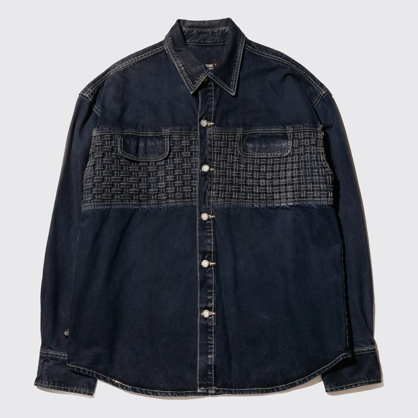 vintage braid trucker jacket